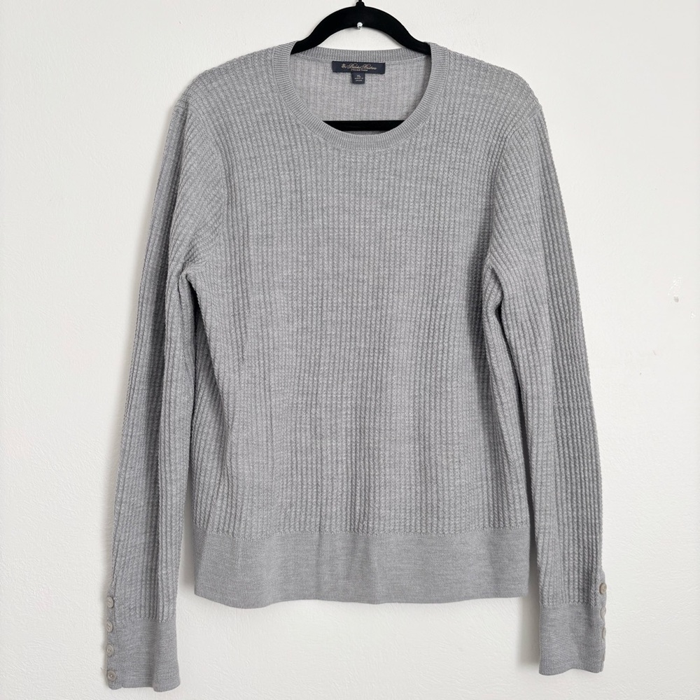 Brooks Brothers 100% Italian Yarn Merino Wool Lightweight Pullover Sweater Sz XL